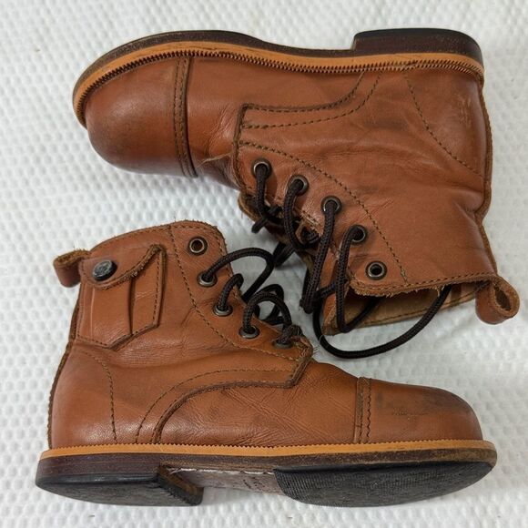 Mikoleon naturally Brown leather Heirloom Classic Sm Kids Boots size 24 (US 8) - Picture 3 of 10